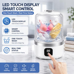 Mini Washing Machine, Portable Washer for Baby Clothes & Underwear – Compact Travel Laundry Washer for Apartments, Dorms, RVs & Small Spaces with Deep Cleaning