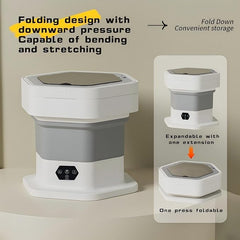 16L Semi Automatic Foldable Washing Machine with Dryer Portable 3 Modes Quick Deep Cleaning with Spin Basket Ideal For Apartments, Dorms, Hotels, Travel Suitable For Towel, Socks, Napkins (A1)