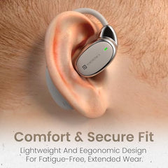 Portronics Harmonics Twins 31 Over Ear OWS Smart Wireless Earbuds with HD Mic, Secure & Flexible Earhook, Touch Control, 24 Hrs Playtime, Music/Gaming Mode, BT 5.4V, Light Weight(Beige)