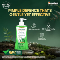Himalaya Purifying Neem Face Wash | With 5 Parts of Neem & Turmeric | Clears & Prevents Pimples & Acne | Clinically Proven Formula | For Oily & Acne Prone Skin ||For Men and Women| 400ml