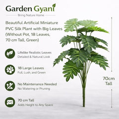 GARDEN GYANI Artificial Areca Palm Plant with Black Pot – 145 cm Tall Faux Tropical Decorative Plant with 35 Leaves for Home, Office & Living Room Décor