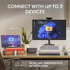 Logitech MX Anywhere 3S Compact Wireless Mouse with Free Adobe Subscription, Fast Scrolling, 8K DPI Any-Surface Tracking, Quiet Clicks, Programmable Buttons, USB C, Bluetooth - Graphite