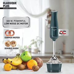 Havells Duro Blend 300 W Hand Blender | Low Noise Copper DC Motor | Rust-Free 304 SS Blades | Double Wall |Detachable Stem | 2 Speed Settings | Double Bush Technology | 2 Years Warranty