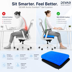 DEVAR Silicone Gel Seat Cushion, Rectangular