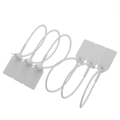 SYGA 50pcs Security Seal with Insert Adjustable Self-Locking Pull Tight Cable Ties Tags Disposable Wire Padlock for Cargo Container Seal Lock_White
