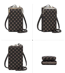 MOMISY Mobile Bag Cellphone Sling Bag Card Holder Wallet Handbag Crossbody multi-function Shoulder Bag for Girls & Women-Diamond (Off White)