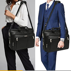 Zipline Laptop bags for men office use | Synthetic Leather laptop bag for Man women, 15.6" compatible Laptop, Macbook, Macbook Pro Messenger Bags for Men & Women (1-Brown Bag)