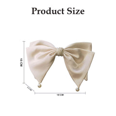 MOMISY Bow Shaped Hair Clip, Hair Accessories for Women and Girls (PearlWhite, Free)