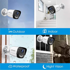 SINLOE 2 MP Color Night Vision Day/Night 24 Hour Full Color Vision 1080P Full HD AHD Indoor CCTV Surveillance Camera Compatible with All 2MP and Above AHD Supporting DVRs, 4 Unit