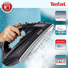 Tefal Maestro Plus Steam Iron | No.1 Ironing Brand in Europe | 2200W | XL Ceramic Soleplate | Anti-Calc | 120g/min Boost | 35g/min Continuous Steam | Blue | 2-Year Warranty