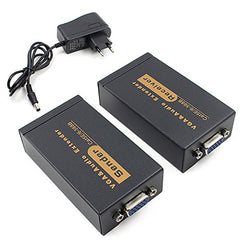 Tobo VGA Extender 100 Meters RJ 45 + Video Extender + VGA Sender and Receiver Transmitter TD-469H