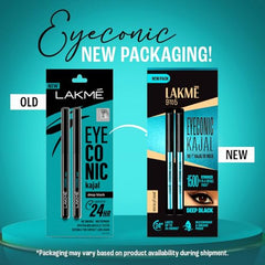 Lakme 9-5 Eyeconic Kajal, Classic Brown, Smudgeproof and Waterproof that lasts upto 24H, for 2x dark pigment, 0.35g