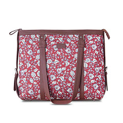 ZOUK Office Bag | Stylish Bags for Office Use | Laptop Bag 15.6 inch | Stylish Tote for Office Use | Purse for Women | Vegan Leather Handbag | Daily & Travel Use | Multicolor Mandala Print