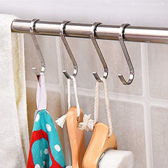 YourGift Steel 10 Pack Heavy Duty S Hooks Black S Shaped Hooks Hanging Hangers Hooks For Kitchen, Bathroom, Bedroom And Office: Pan, Pot, Coat, Bag, Plants(10 Pack/S Hook/Black/2.4 Inch)