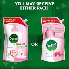 Dettol Liquid Handwash Refill – Skincare Hand Wash- 675ml (Pack fo 2) | pH Balanced | 10x Better Germ Protection