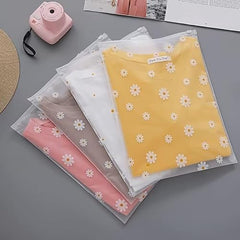 OSDUE Polyethylene Frosted Zipper Bags 30x35cm Pack of 10 – Transparent LDPE Zip Lock Storage Bags for Clothes, Shoes, Cosmetics, Jewellery, Toiletries & Travel