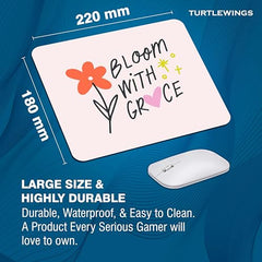 TURTLEWINGS | Mousepad |Aesthetic Strawberry Mousepad – 22x18 cm, 3mm Thick | Abstract Design Non-Slip Rubber Base | Office, Study & Gaming Use | Premium Smooth Surface 2 (Design 08)