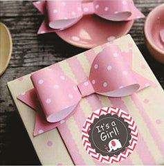 SYGA Set of 50 It's A Girl! Label Party Favor Bags for Baby Shower Party