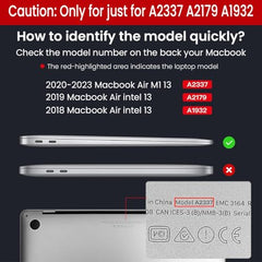 ZORBES® Laptop Cover 13.3 Inch for MacBook Air M1 A2337 A2179 A1932 Mac Book Air 13 Inch Case Compatible with Apple 2020 2019 2018 Release Waterproof Clear Plastic Hard Shell Case Cover Protector