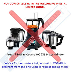 Kitchen Mart Replacement Turbo Spice Mini Jar Compatible with Preethi Mixer Grinder 200ml