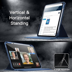 JETech 360° Rotating Case for iPad (A16) 11th/10th Gen, Navy