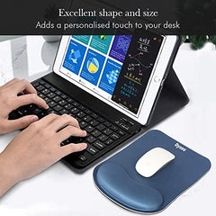 Dyazo Memory-Foam Gel Mouse Pad with Wrist Rest Support Non Slip Rubber Base Mousepad Suitable for Computer, Laptop, Notebooks Gaming (Blue)