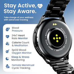 GOBOULT Crown R Pro 2 Smartwatch 1.43''HD AMOLED Display,BT Calling 5.2,600Nits Brightness,IP67,150+Watchfaces, 120+Sports Modes, AI Voice Assistant, SpO2 Monitoring(Charcoal Black)