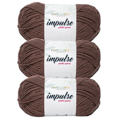WOAFASHIONS - World of Arts Impulse Hand Knitting & Crochet Yarn, Premium Acrylic, 4 : Medium (Anchor Grey) (100gms / 3.5oz / 200mtr / 218yds)