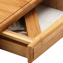 Snazzy Bamboo Wood Extra Large Multi Tasking Height Adjustable Foldable Portable Laptop Table, Activity Table/Study Table/Writing Study On Bed Table for Home (55 * 35 * 22-30)