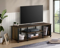 DeckUp TV1240B Tube-N-Turn Engineered Wood TV Unit (Walnut, Matte Finish)
