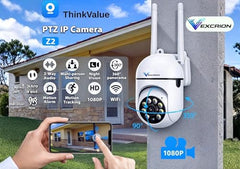 Vexcrion 360° WiFi Smart Security Camera with Dual Lens, 2-Way Audio, Night Vision, Motion Detection, Mobile App Remote View, Home CCTV Camera