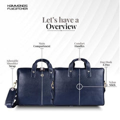 HAMMONDS FLYCATCHER Men Genuine Leather Office Bag - Laptop Bag - Padded Laptop Compartment, Fits 14 Inch Laptop - Adjustable Strap, 1 Year Warranty - Office, Travel, Daily Use - Brushwood, Brown