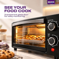 Milton Rapid Digital Air Fryer 4.2L|1450W|360° High Speed Air Circulation|Up to 90% Less Oil Usage|8 Preset Menus|Touch Control Panel & Digital Display|Auto Shut-Off|1 Year Warranty (Black)