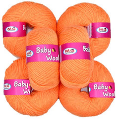 M.G ENTERPRISE MG Baby MelonKnitting Wool 200 Wool Thread for Crochet & DIY Craft Projects