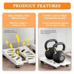 ZORBES Mobile CPU Stand Under Desk, Adjustable PC Holder with Wheels