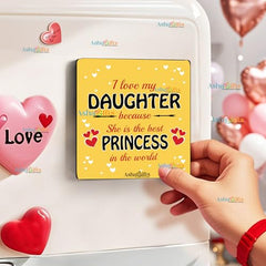 Gift for Daughter Birthday Special Birthday for Daughter Printed Cushion 12 inch X 12 inch + Micro Fiber Filler + Keychian + Magnet Girls Pillow Daughters Day for Daughter and Girls -10A (Color-7)