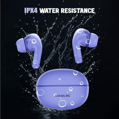 Kratos TW02 Ear Buds Wireless with 60H Playtime, Noise Isolation & Clear Calls, Bluetooth Earbuds with Voice Assistant, Ear Buds with Bluetooth V 5.3 & with Type C Fast Charging, IPX5 TWS Earphones