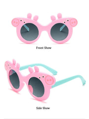 SYGA Polarized Kids Goggles, Modern Stylish Eyewears For Boy's And Girls, Pig Style - Black Pack Of 1