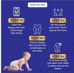 Little Angel Easy Dry Pull-Up Babies Diaper Pants With 12 Hrs Absorption Size, 84 Count, Above 15 Kgs - XXL (42 Count, Pack of 2)