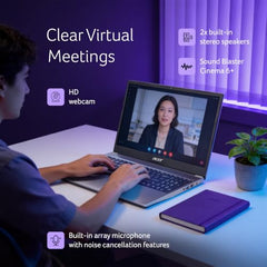 Acer Aspire Lite, Intel Core 3-100U Processor, 8GB DDR4 RAM/512GB SSD, 39.62cm/15.6" FHD IPS Display, Win 11 Home, Steel Gray, 1.59 Kg,AL15-53, Thin & Light Laptop