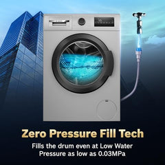 Bosch 7 kg 5 Star Front Load Fully-Automatic Washing Machine, Antibacterial Tech, AI ActiveWater, 15 Wash Programs, 53L Large Drum, SoftCare Paddle, Silver, WAJ24266IN (2026 Model)