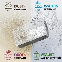 Lexar 1TB Professional Go Portable SSD, Supports Apple ProRes, Up to 1050MB/s Read & 1000MB/s Write, USB 3.2 Gen 2, Rugged, Compatible with iPhone 15 Series, PC & Mac (LSL400X001T-RNSNU)