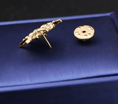 SYGA Men's Suit Chest Brooch Fashionable Rhinestone Decoration Diamond Clothing Accessories Golden six-pointed star