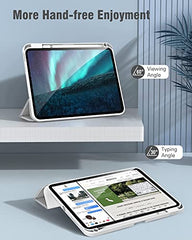 ProElite Case Cover for Apple iPad (A16) 11th/10th Generation (2025/2022), Transparent case Cover with Pencil Holder for iPad 11th/10th Gen 2025/2022, Grey
