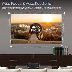 Portronics Beem 450 Smart LED Projector with 1080p Full HD Resolution, Built-in Streaming Apps (Netflix, Prime Video, Hotstar), 4000 Lumens, Screen Mirroring, 3 Watt Speaker, Bluetooth, Wi-Fi (White)
