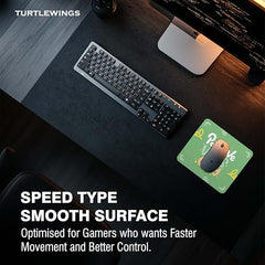 TURTLEWINGS | Mousepad |Aesthetic Strawberry Mousepad – 22x18 cm, 3mm Thick | Abstract Design Non-Slip Rubber Base | Office, Study & Gaming Use | Premium Smooth Surface 2 (Design 08)