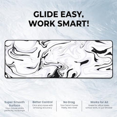 SPIN CART Large Gaming Mouse pad, Long XXL Extended Desk Table Mat Mousepad for Laptop PC Computer (Abstract Blue)