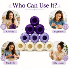 Crochet Cotton Thread Yarn Combo, 10 Rolls for Knitting, Crochet, Embroidery and Craft Making, Soft Decorative Thread for Handmade DIY Projects, Yellow & Green