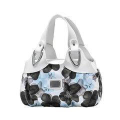 SYGA Women's Printed PU Leather Hobo Bag, Multiple Colors and Patterns, Crossbody Shoulder(WHITE FANTASY BLUE FLOWER)