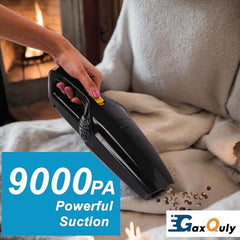 GaxQuly Cordless Vacuum for Home and Car 800W for Dry Vacuuming with USB Rechargeable Wireless Option (MoonBlack)